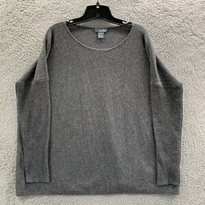 Griffen Cashmere Sweater Womens Large Top Gray*
